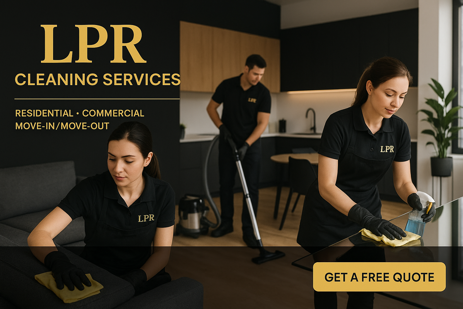 LPR Services LLC providing professional residential and commercial cleaning services including move-in and move-out cleaning